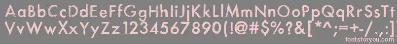 フォントItsasketch – 灰色の背景にピンクのフォント