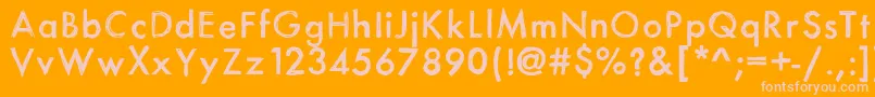 Itsasketch Font – Pink Fonts on Orange Background