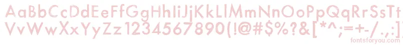 Itsasketch-fontti – vaaleanpunaiset fontit valkoisella taustalla