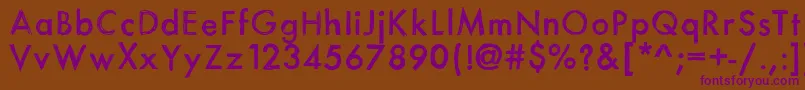 Itsasketch-fontti – violetit fontit ruskealla taustalla