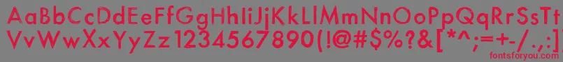 Шрифт Itsasketch – красные шрифты на сером фоне