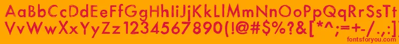 Itsasketch Font – Red Fonts on Orange Background