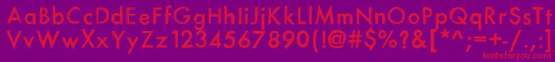 Itsasketch-fontti – punaiset fontit violetilla taustalla