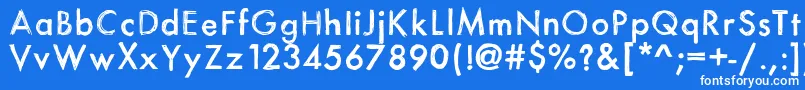 Шрифт Itsasketch – белые шрифты на синем фоне