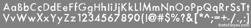 Шрифт Itsasketch – белые шрифты на сером фоне
