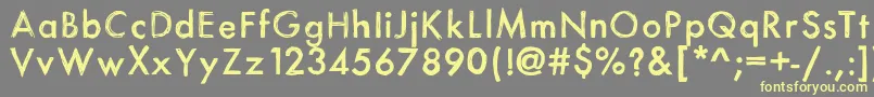 Itsasketch-fontti – keltaiset fontit harmaalla taustalla