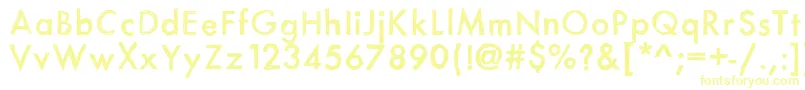 フォントItsasketch – 白い背景に黄色の文字