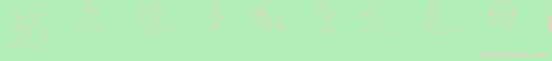 DtMiXYvs Font – Pink Fonts on Green Background