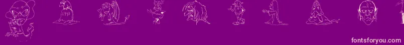 DtMiXYvs Font – Pink Fonts on Purple Background