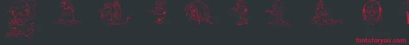 DtMiXYvs Font – Red Fonts on Black Background
