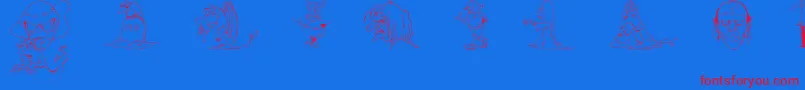 fuente DtMiXYvs – Fuentes Rojas Sobre Fondo Azul