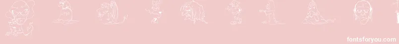 DtMiXYvs-Schriftart – Weiße Schriften auf rosa Hintergrund