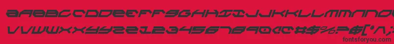 Taskforceci Font – Black Fonts on Red Background