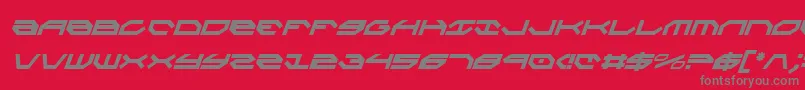 フォントTaskforceci – 赤い背景に灰色の文字