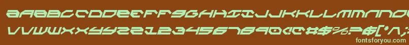 Taskforceci Font – Green Fonts on Brown Background