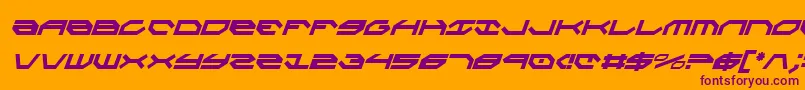 Taskforceci Font – Purple Fonts on Orange Background