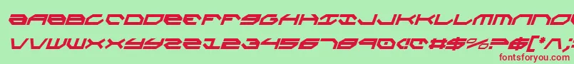 Taskforceci Font – Red Fonts on Green Background