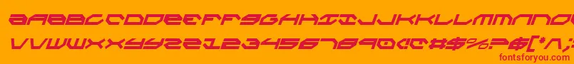 Taskforceci Font – Red Fonts on Orange Background
