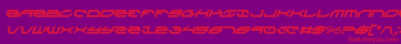 Taskforceci Font – Red Fonts on Purple Background