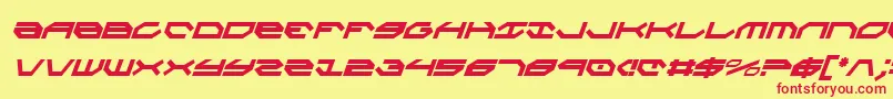 Taskforceci Font – Red Fonts on Yellow Background