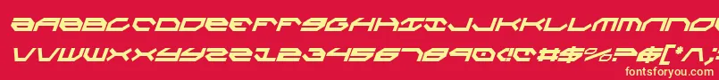 Taskforceci Font – Yellow Fonts on Red Background