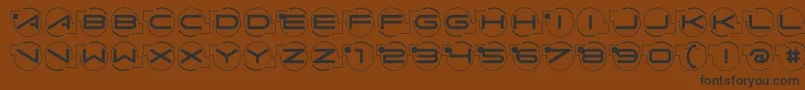 フォントAbcarifond – 黒い文字が茶色の背景にあります