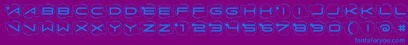 Шрифт Abcarifond – синие шрифты на фиолетовом фоне
