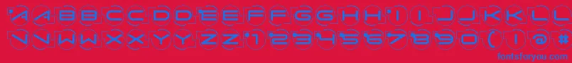 Abcarifond Font – Blue Fonts on Red Background