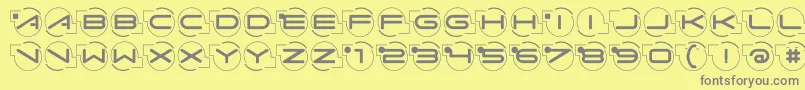 Abcarifond Font – Gray Fonts on Yellow Background