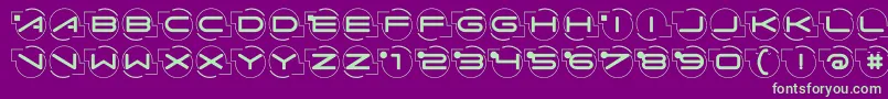 Abcarifond Font – Green Fonts on Purple Background