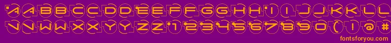 Abcarifond Font – Orange Fonts on Purple Background