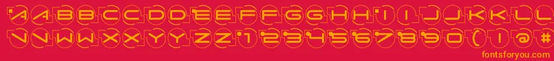 fuente Abcarifond – Fuentes Naranjas Sobre Fondo Rojo