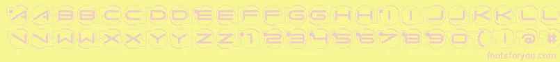 Abcarifond Font – Pink Fonts on Yellow Background