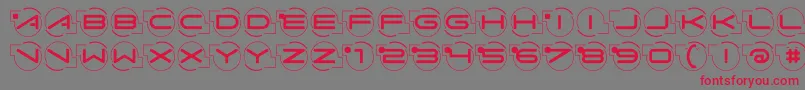 Abcarifond-Schriftart – Rote Schriften auf grauem Hintergrund