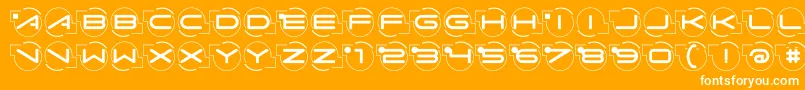 Шрифт Abcarifond – белые шрифты на оранжевом фоне