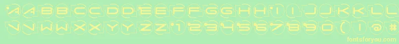 Abcarifond Font – Yellow Fonts on Green Background