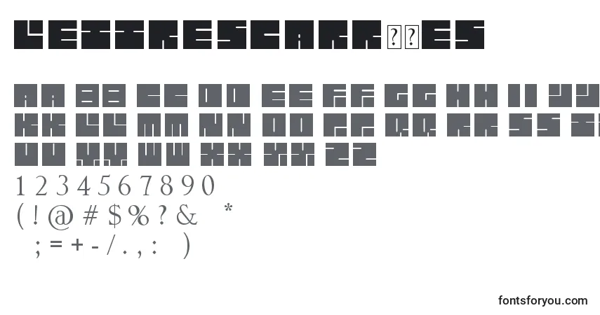 LettresCarrРІes Font – alphabet, numbers, special characters