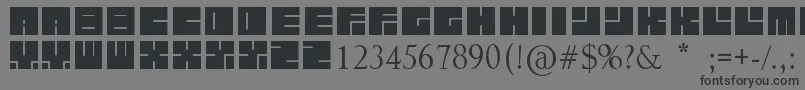 LettresCarrРІes Font – Black Fonts on Gray Background