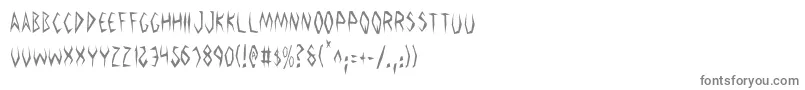 フォントArgo2d2 – 白い背景に灰色の文字