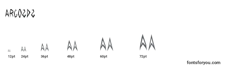 Argo2d2 Font Sizes