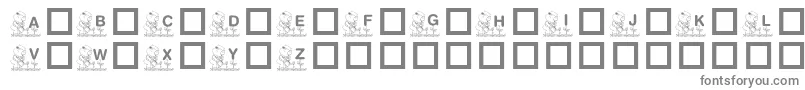 KrGardenForSue Font – Gray Fonts on White Background