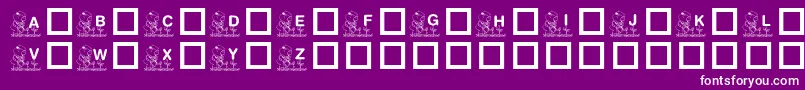 KrGardenForSue Font – White Fonts on Purple Background