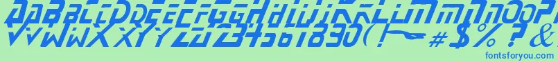 StarNext Font – Blue Fonts on Green Background