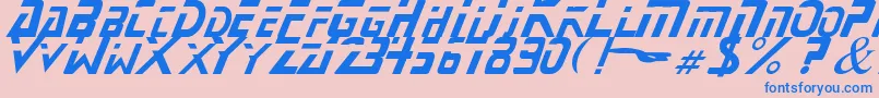 StarNext Font – Blue Fonts on Pink Background