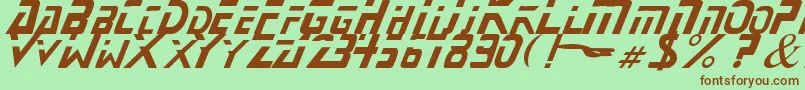 En savoir plus sur la police StarNext Police StarNext – polices brunes sur fond vert