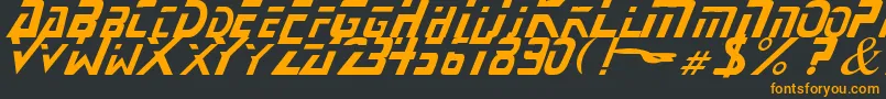 StarNext Font – Orange Fonts on Black Background