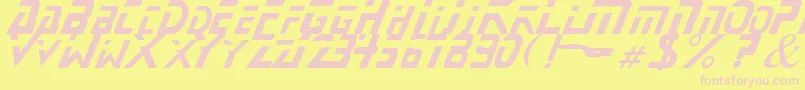 StarNext Font – Pink Fonts on Yellow Background