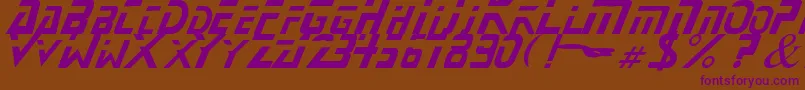 StarNext Font – Purple Fonts on Brown Background