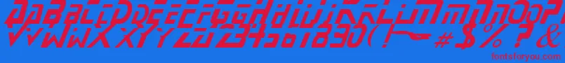 Шрифт StarNext – красные шрифты на синем фоне