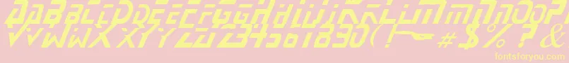 StarNext Font – Yellow Fonts on Pink Background